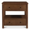 Moe’s Home Collection Gene Charging Nightstand in Dark Brown - Front