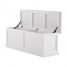 Nova Solo Halifax Storage Chest - White - Front Side Opened Angle