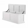 Nova Solo Halifax Storage Chest - White - Front Side Opened Angle - Nova Solo Halifax Storage Chest - White - Front Side Opened Angle