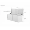 Nova Solo Halifax Storage Chest - White - Dimension - Nova Solo Halifax Storage Chest - White - Dimension