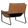 Sunpan Zancor Lounge Chair - Tan Leather - Back Side Angle