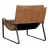 Sunpan Zancor Lounge Chair - Tan Leather - Back Side Angle - Sunpan Zancor Lounge Chair - Tan Leather - Back Side Angle