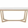 Sunpan Kali Dining Table 70.5" in Pale Honey - White Marble - Front Angle - Sunpan Kali Dining Table 70.5" in Pale Honey - White Marble - Front Angle
