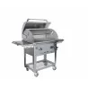 Bull BBQ Bison Premium Drop In Charcoal Grill Cart - Open and Angled  - Bull BBQ Bison Premium Drop In Charcoal Grill Cart - Open and Angled 