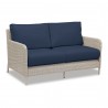 Manhattan Loveseat in Spectrum Indigo w/ Self Welt - Front Side Angle