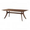 Moe's Home Collection Florence Rectangular Small Dining Table - Walnut - Front Side Angle