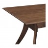 Moe's Home Collection Florence Rectangular Small Dining Table - Walnut - Closeup Side Angle