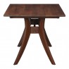 Moe's Home Collection Florence Rectangular Small Dining Table - Walnut - Side Angle