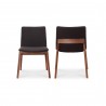 Moe's Home Collection Deco Dining Chair Black - Set of 2 Back to Back