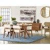 Moe's Home Collection Deco Dining Chair Cream White PVC - Lifestyle 3