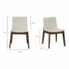 Moe's Home Collection Deco Dining Chair Cream White PVC - With Dimensions - Moe's Home Collection Deco Dining Chair Cream White PVC - With Dimensions
