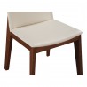 Moe's Home Collection Deco Dining Chair Cream White PVC - Seat Close-up