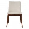 Moe's Home Collection Deco Dining Chair in White PVC - Set of Two -  Front Angle