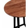 Moe's Home Collection Tri-mesa Bar Table, Brown - Closeup Side Top Angle - Moe's Home Collection Tri-mesa Bar Table, Brown - Closeup Side Top Angle