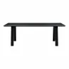 Moe's Home Collection Malibu Dining Table in Black Ash - Front Angle - Moe's Home Collection Malibu Dining Table in Black Ash - Front Angle