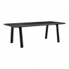 Moe's Home Collection Malibu Dining Table in Black Ash - Front Side Angle