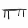 Moe's Home Collection Malibu Dining Table in Black Ash - Front Side Angle - Moe's Home Collection Malibu Dining Table in Black Ash - Front Side Angle