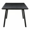 Moe's Home Collection Malibu Dining Table in Black Ash - Side Angle - Moe's Home Collection Malibu Dining Table in Black Ash - Side Angle