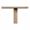 Moe's Home Collection Malibu Dining Table - White Oak - Side Detail