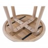 Moe's Home Collection Malibu Round Dining Table - White Oak - View of Bottom
