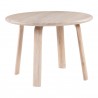Moe's Home Collection Malibu Round Dining Table - White Oak - Front Side Angle