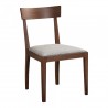 Moe's Home Collection Leone Dining Chair in Walnut - Set of Two - Front Side Angle