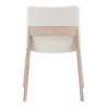 Moe's Home Collection Deco Oak Dining Chair White PVC - Set Of Two - Back View