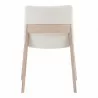 Moe's Home Collection Deco Oak Dining Chair White PVC - Set Of Two - Back View - Moe's Home Collection Deco Oak Dining Chair White PVC - Set Of Two - Back View