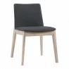 Moe's Home Collection Deco Oak Dining Chair Grey - Set Of Two - Angled View - Moe's Home Collection Deco Oak Dining Chair Grey - Set Of Two - Angled View
