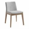Moe's Home Collection Deco Oak Dining Chair Light Grey - Set Of Two - Angled View - Moe's Home Collection Deco Oak Dining Chair Light Grey - Set Of Two - Angled View