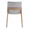 Moe's Home Collection Deco Oak Dining Chair Light Grey - Set Of Two - Back View