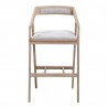 Moe's Home Collection Padma Oak Barstool - Light Grey - Front Angle