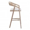 Moe's Home Collection Padma Oak Barstool - Light Grey - Side Angle