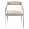 Moe's Home Collection Padma Oak Armchair - Light Grey - Front Angle
