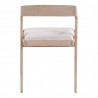 Moe's Home Collection Padma Oak Armchair - Light Grey - Back Angle