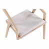Moe's Home Collection Padma Oak Armchair - Light Grey - Seat Closeup Angle