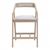 Moe's Home Collection Padma Oak Counter Stool - Light Grey - Front Angle
