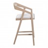 Moe's Home Collection Padma Oak Counter Stool - Light Grey - Side Angle