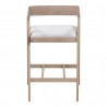 Moe's Home Collection Padma Oak Counter Stool - Light Grey - Back Angle