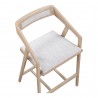 Moe's Home Collection Padma Oak Counter Stool - Light Grey - Seat Closeup Top Angle