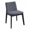 Deco Ash Dining Chair, Charcoal - Set of Two - Front Side Angle
