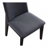 Deco Ash Dining Chair, Charcoal - Set of Two - Seat Close-up Top Angle