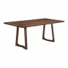 Moe's Home Collection Silas Dining Table in Walnut - Front Side Angle - Moe's Home Collection Silas Dining Table in Walnut - Front Side Angle