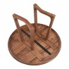 Moe's Home Collection Silas Round Dining Table in Walnut - View of Bottom