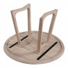 Moe's Home Collection Silas Round Dining Table in Oak - View of Bottom