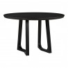 Moe's Home Collection Silas Round Dining Table Black Ash - Front Side Angle