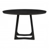 Moe's Home Collection Silas Round Dining Table Black Ash - Side Angle