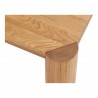 Moe's Home Collection Post Dining Table in Oak Natural - Edge Side Closeup Top Angle