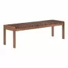 Moe's Home Collection Rohe Walnut Bench Natural - Front Side Angle - Moe's Home Collection Rohe Walnut Bench Natural - Front Side Angle
