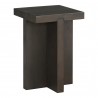 Moe's Home Collection Folke Side Table in Dark Brown - Front Side Angle